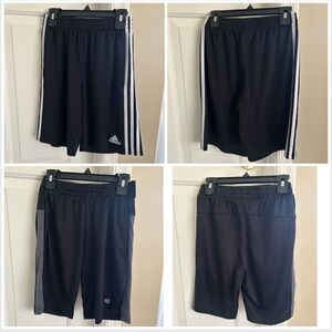 Boys Adidas & Champion Black Athletic Shorts Lightweight Elastic size M 10-12
